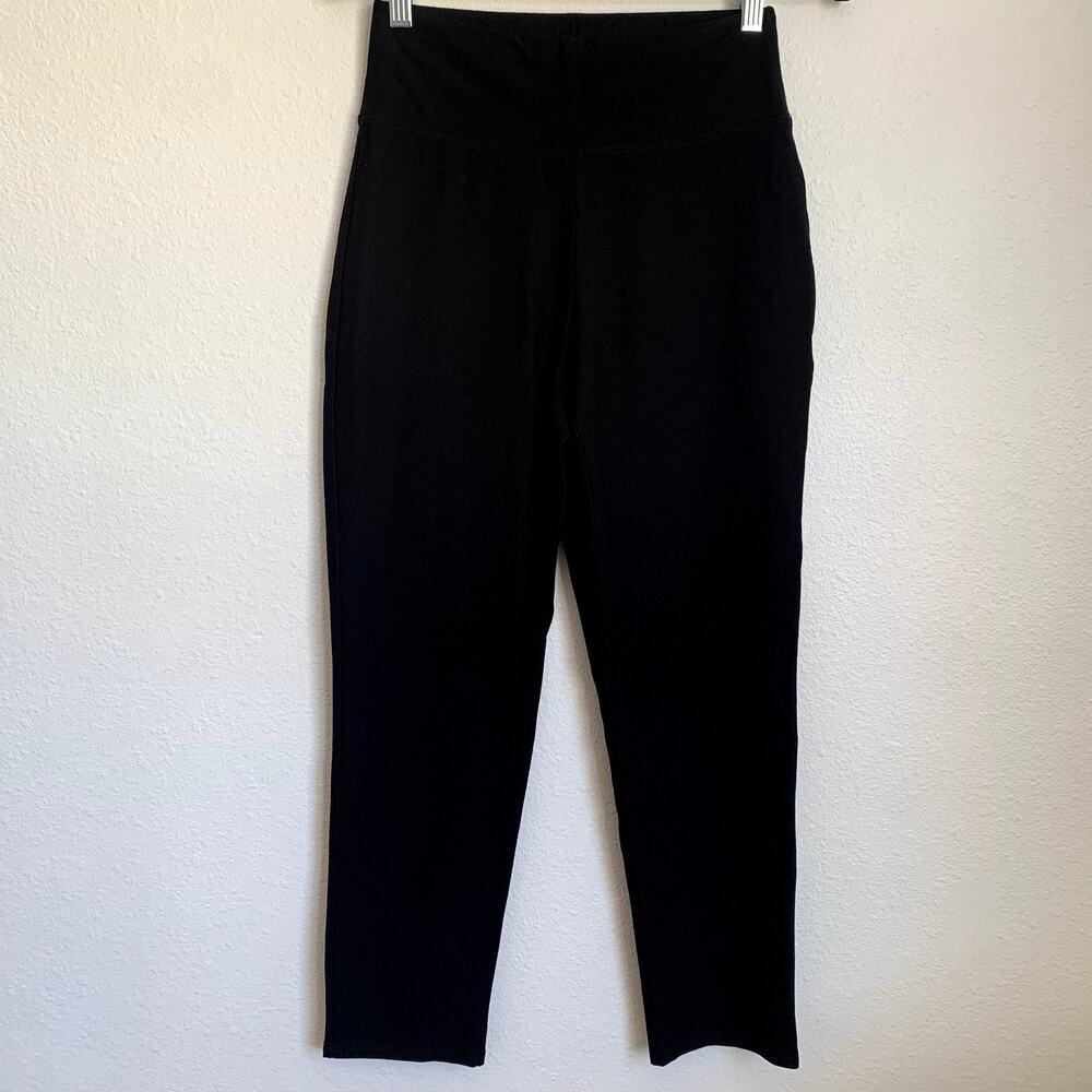 NEW Eileen Fisher Petite Slim Pants in Black Casual Career Business Comfy 2P 4P